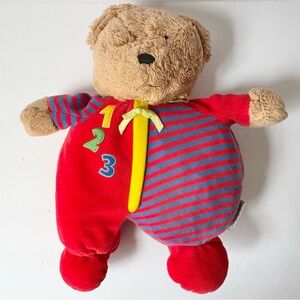 Vintage Eden Primary Color 1 2 3 Bear Plush Stuffed Animal